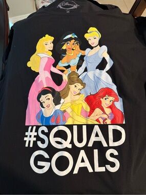 Disney Princess Squad Goals Black Tee